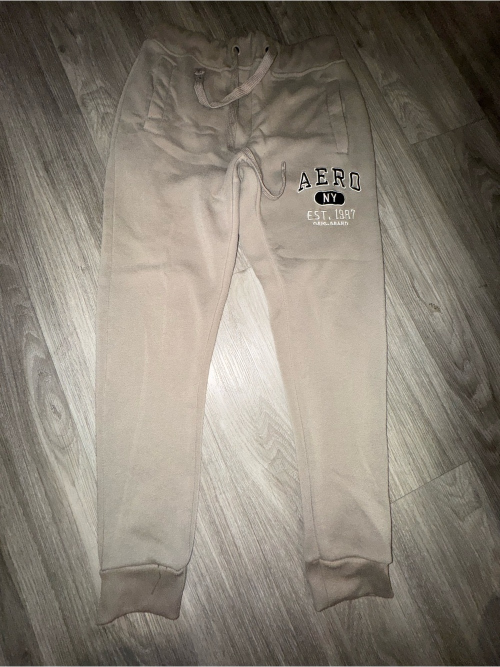 Aeropostale Beige Sweatpants with Logo